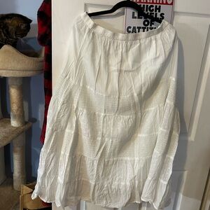 White cotton summer skirt